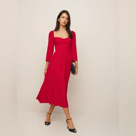 Reformation Inori Dress - Red